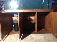 400L glass aquarium with solid wood cabinet and accessories £240.00 ono