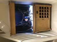 Aqua oak 110cm wine rack, custom tank and sump
