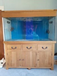 £499 ONO - Aqua Oak 5ft x 2.5ft x 2ft 350L Aquarium & Cabinet & equipment - Ashford, Kent
