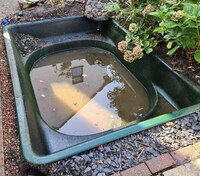 Fibreglass pond and pump for sale £200