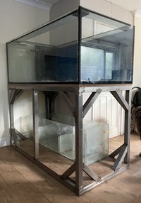 5.5 x 3 x 2.5 ft Marine fish tank set-up with Starfire front panel